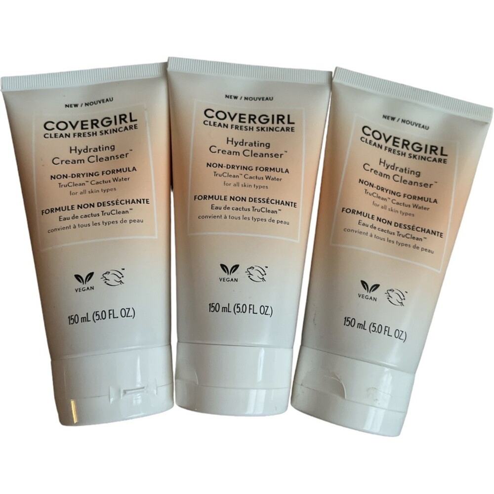 Lot 3 Covergirl Clean Hydrating Cream Face Cleanser, 5 fl oz